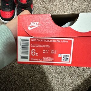 Nike Black and Red Toddler Sneakers